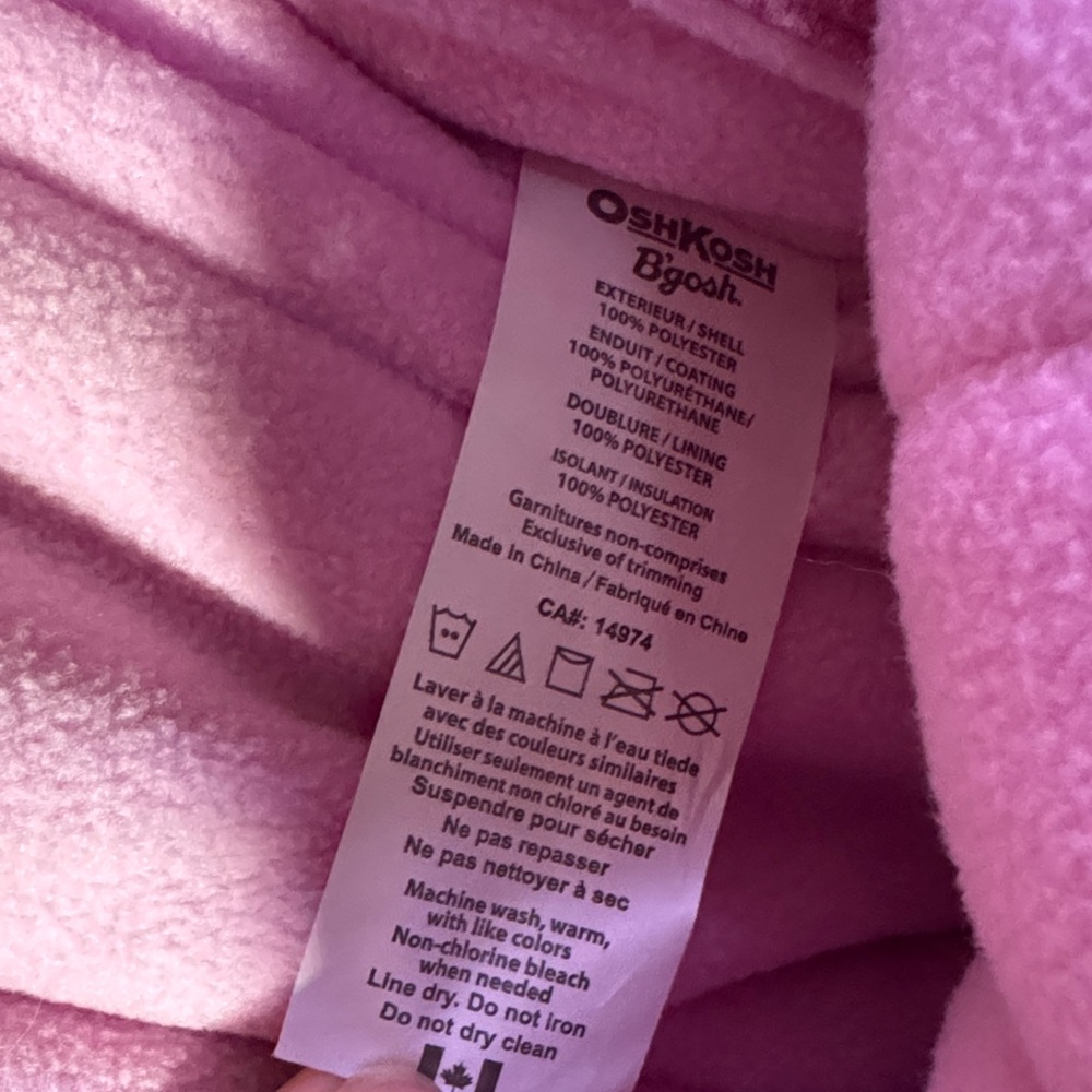 OshKosh Baby Girl 1-Piece Taslan Snowflake Print Snowsuit - pink - Picture 16 of 16